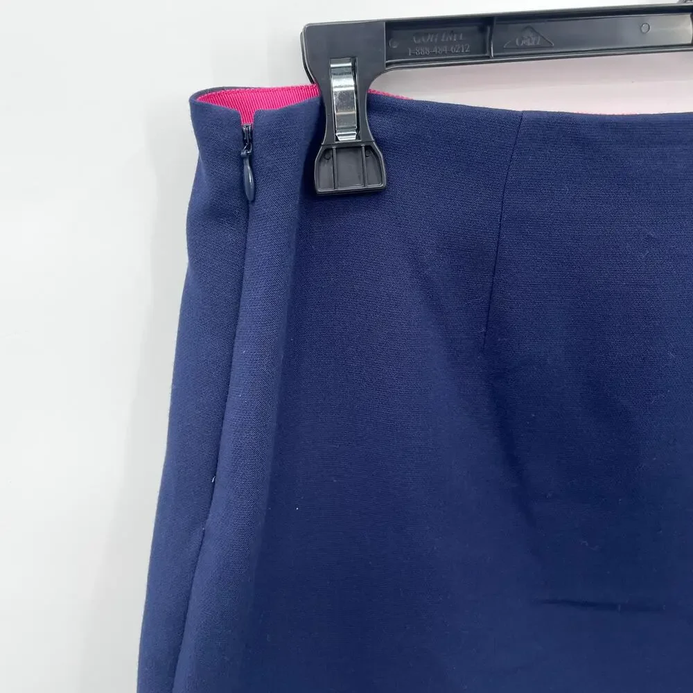 VINEYARD VINES Navy Embroidered Mini Skirt // 4